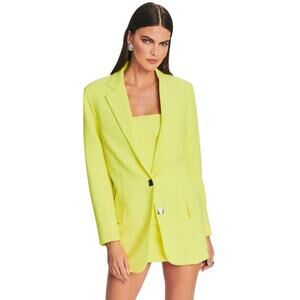 RETROFETE Natal Single Breasted Blazer‎ in Neon yellow-Size S